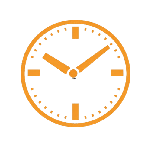 Minimalist orange and black clock removebg preview