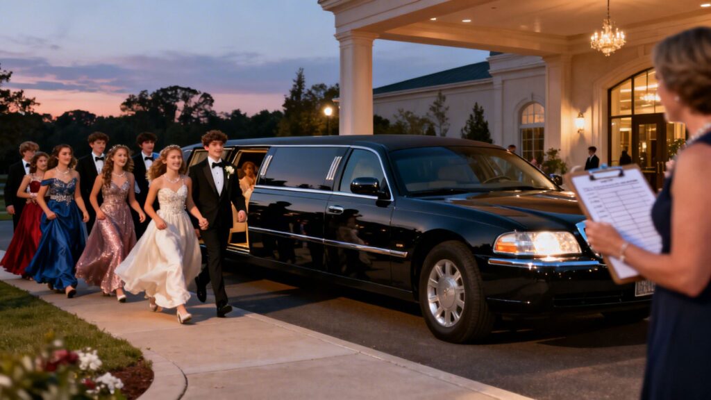 limos for prom prom arrival