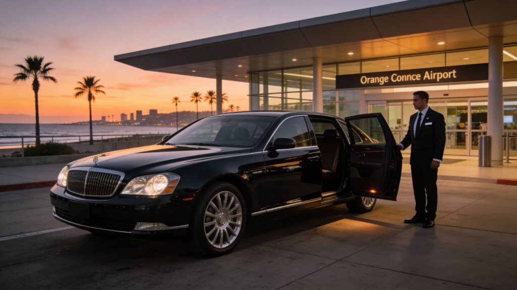 black car service orange county luxury car