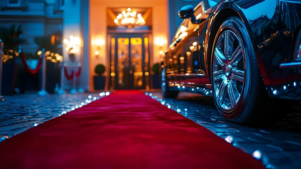 Elegant black limousine scaled 1